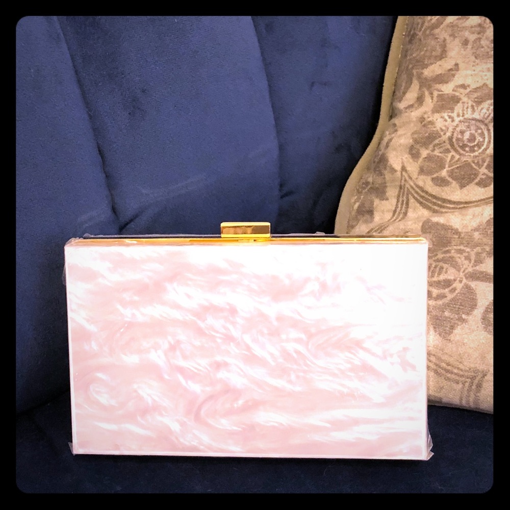 Rachel Zoe Box of Style White Marble Clutch